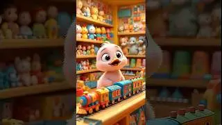 The Pink Duck and the Toy Train #pets#shorrts #duck #cute