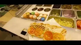 Making Roasted chicken subway sandwich  | working in subway|