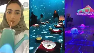 زيارة يارا النملة الى اغلى واكبر مطعم في العالم في الرياض بموسم الرياض 😍 sublimotion restaurant
