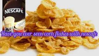 Corn flakes with nescafe so yummy 😋 #food #qsanetys kitchen #subscribe 
