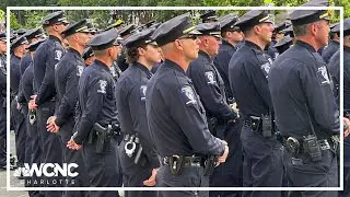 'Ribbon of black' floods Charlotte to honor fallen Officer Josh Eyer