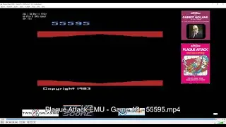 Atari 2600 EMU - Plaque Attack - Game 1 B/X - 55,595