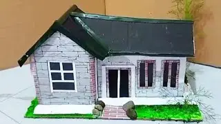 How to make a minimalist miniature house from cardboard