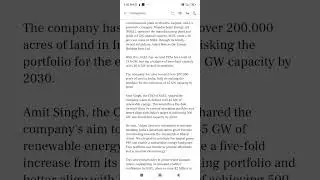 Business Case Study - Adani green energy limited