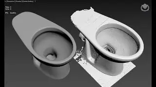 Ретопология скана унитаза в 3DS max | Retopologizing a toilet scan in 3DS Ma