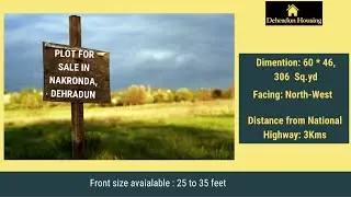 Plot for Sale in Nakronda |Size Available 60*46 & 30*46|