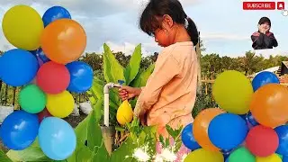 AMELIA BERMAIN BALON AIR | AMELIA BERMAIN MENGISI AIR DALAM BALON DAN MEMECAHKANNYA  #watergame