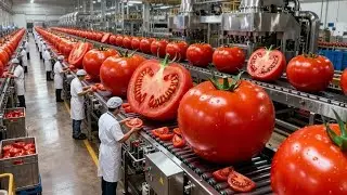 Inside a High-Tech Tomato Factory: How Fresh Tomatoes Become Table-Ready Products (Full Process)