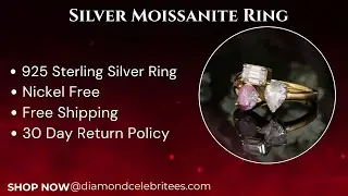 Diamond Celebritees  Women Silver Yellow VVS D 2.50CT Pink Moissanite Toi et Moi Engagement Ring SZ
