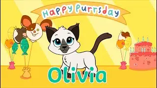 🎂🐱 Happy Purrsday, Olivia! | Personalized Birthday Song with Alice the Cat 🎉🎵