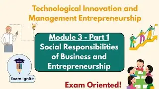 Technological Innovation & Management Entrepreneurship | TIME | Module 3 | Part 1 | VTU | BEC501 | 🔥