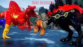 ⚡ Thor&rsquo;s T-Rex vs. Dark Flash&rsquo;s Megalodon &ndash; A Battle of Lightning & Terror! 🔥🦖