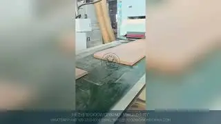 Inside Our Factory: Industrial Wide Belt Sander at Work on Wood Panels