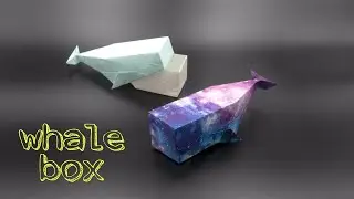 Paper Box folded in the shape of Whale Tutorial || Easy Origami Box