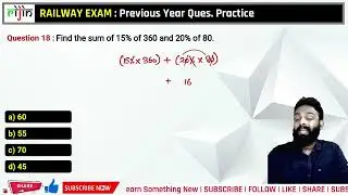 Railway RRB PYQ #02 Most Important Questions | Quants | Shortcut Method | Tricks | #rrb #rijinsir
