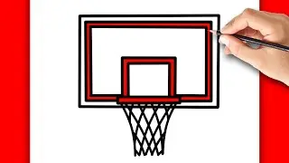 HOW TO DRAW BASKETBALL HOOP EASY | DRAWING STEP BY STEP