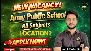 Army Public School New Vacancy 2026 | All Subjects Teacher Recruitment | APS Latest Vacancy