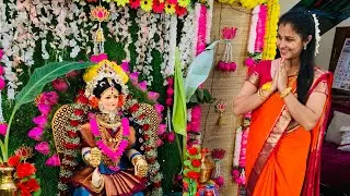 Varalakshmi Viratham 2024 full vlog #varalakshmipoojadecoration #varalakshmi pooja #trending