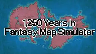 1,250 Years in Fantasy Map Simulator | Timelapse