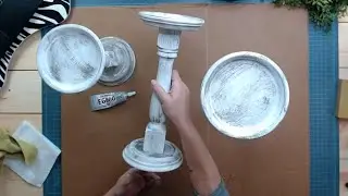 HOW TO MAKE SPINDLE CANDLE HOLDERS | Farmhouse DIY Candle Stand | POTTERY BARN STYLE CANDLESTICKS