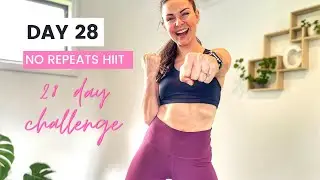 Day 28 - 20 Min TOTAL BODY HIIT | 28 Day Challenge | No Equipment, No Repeats