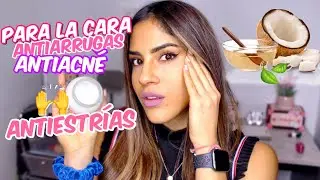 ACEITE DE COCO para LA CARA 😱 y LA PIEL - BENEFICIOS contra ACNE, MANCHAS, ESTRIAS y PIEL GRASA