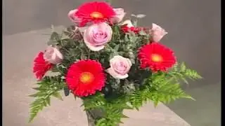 How to make a bouquet #gerbera #rose