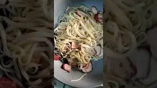 เส้นอุด้งผัดหมูแดง Stir fried udon with Char Sui #cooking #vtuber #vtuberth