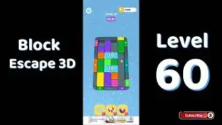 Block Escape 3D Level 60 🧩 | Addictive 3D Block Puzzle Gameplay | Solutionguruji