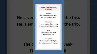 Basic vs Advanced English || Sound More Natural! || #english #learnenglish #vocabulary
