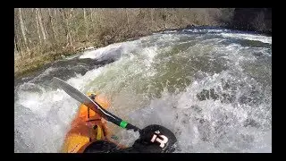 BIG WATER - Kayaking Upper Wilson Creek NC @ +1ft!! - AWESOME