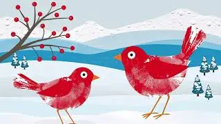 Snowy Cardinal & Chickadee Winter Bird Frame TV Art &ndash; FREE Preview! ❄️