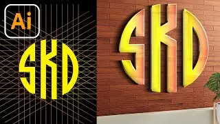 Design SKD Logo on a Circle  | Grid Masterclass | Adobe Illustrator Tutorial