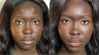 KOREAN MAKEUP ROUNTINE ON AN AFRICAN FACE