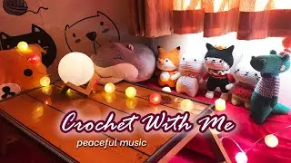 Crochet With Me 🧶 [45 minutes Piano Music] | Relaxing Ambience | Productive For Work/Study