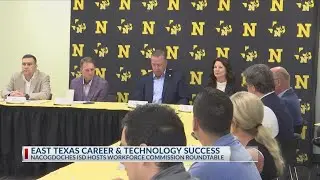 Nacogdoches ISD hosts Texas Workforce Commission roundtable discussion on career, technology program
