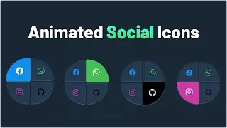 Create Stunning Animated Social Icons Hover Effect with HTML and CSS