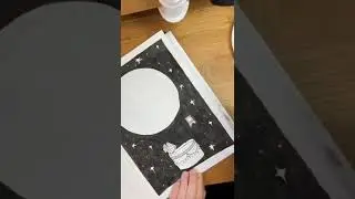Filling in the background with black ink is so satisfying ✨#timelapse #timelapsedrawing #ink #artist