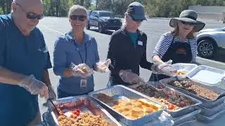 Assisting St Luke's Episcopal Church with distribution of food from Mercy Chefs.