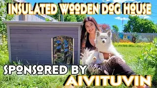 Презентация продукции, спонсируемая компанией Aivituvin &mdash; большая утепленная деревянная будка для собак.