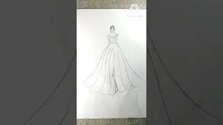Long gown with glitter #Princess#glitter#shorts#viral#drawing