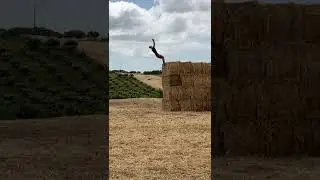 Mortal loco 😜! #mortal #loco #crazy #shorts #insane #skills #funnyshorts #portugal #haystack #send