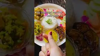 My balanced comfort meal 🍛 #bengalifood #lunchthali #veggies #winterspecial #viralthali #songs