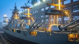 Inside the 58,000-Ton Battleship Shipyard &ndash; From RAW Steel Plates to PREMIUM Iowa-Class Warship