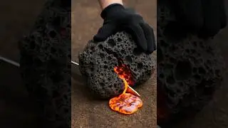 Lava rock cutting video ai video and satisfying video 🥶😨 #asmr