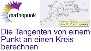 Die Tangenten von einem Punkt an einen Kreis berechnen