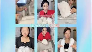 WHITE ICE | FREEZER FROST | ICE RESHAPE | DRY ICE| HARD ICE|ICE EATING ASMR|SATISFYING CRUNCHES ❄️🧊🤍