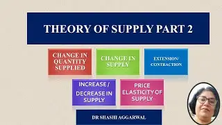 THEORY OF SUPPLY PART 2/ CHANGE IN SUPPLY /MOVEMENT ALONG THE SUPPLY CURVE /CLASS 11/MICRO ECONOMICS