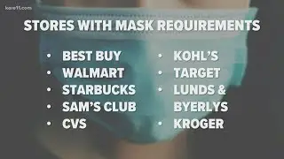 A growing list of national retailers requiring face masks in stores