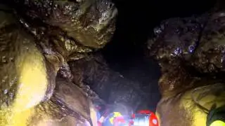 Espeleobarranquismo en la Cueva de Valporquero
